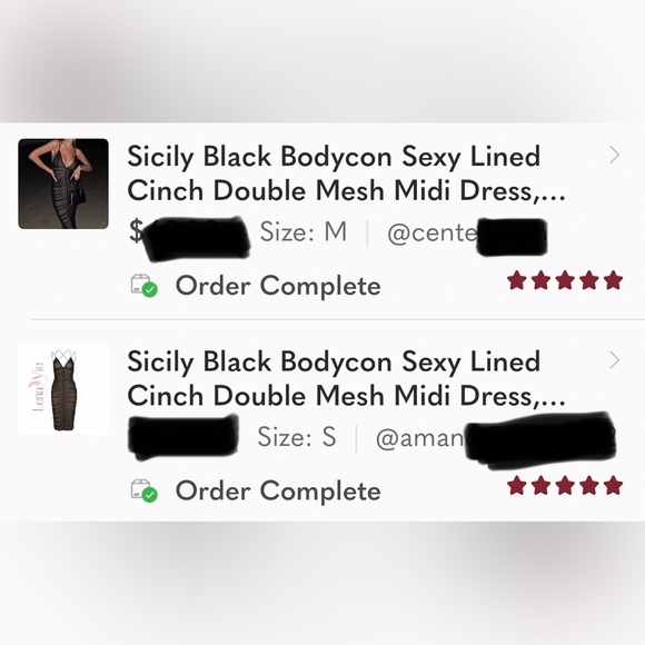 Sicily Black Bodycon Sexy Lined Cinch Double Mesh Midi Dress, Little Black Midi - Picture 11 of 12
